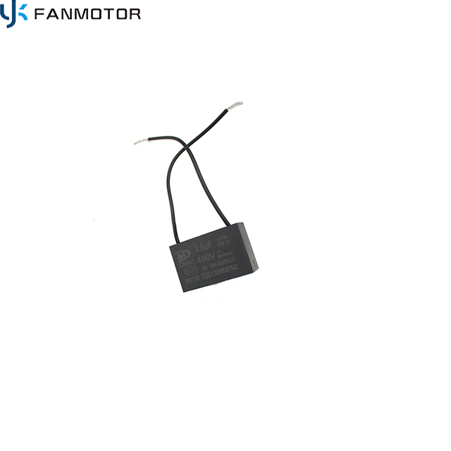 Condensador de película de funcionamiento del motor del ventilador de la mesa del escritorio del piso del ventilador de la CA de Cbb61 2.5UF 450V