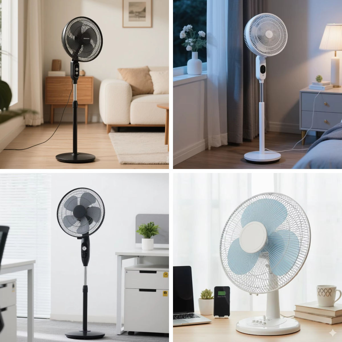 Motor de ventilador con soporte de 16/18 pulgadas, motor de CA monofásico de 220 V y 60 W con buje de aceite premium