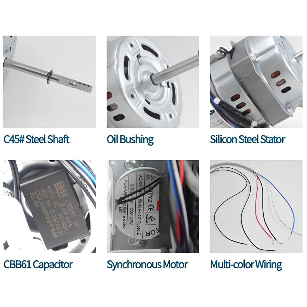 YKFANMOTOR Motor de ventilador de CA de bajo consumo serie 7420 para ventiladores de pared/mesa/soporte