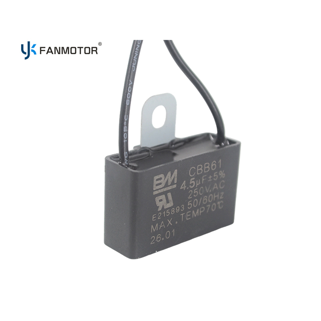 Condensador de ventilador CBB61 de 4,5 uF 250 V al por mayor para electrodomésticos