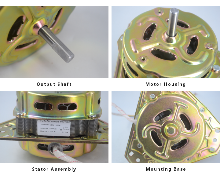 Motor de secador giratorio de 70W de suministro de fábrica para lavadoras semiautomáticas