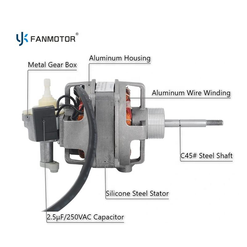 Soporte de caja de aluminio de alta velocidad 75x17mm y Motor de ventilador de mesa al por mayor
