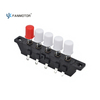 Interruptor pulsador de ventilador de 5 teclas con control de luz | Interruptor de piano de reinicio maestro de doble deslizamiento