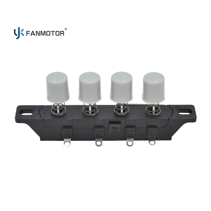 Interruptor de llave de velocidad del ventilador de 4 posiciones de 250 V CA 1 A | Recambio ventilador gris y blanco