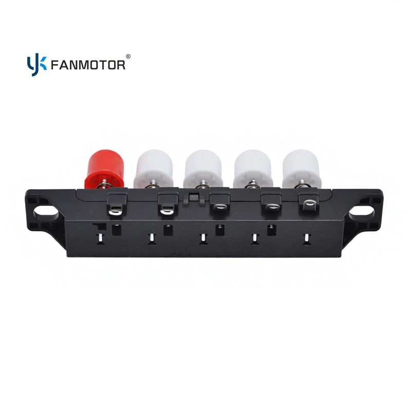 Interruptor pulsador de ventilador de 5 teclas con control de luz | Interruptor de piano de reinicio maestro de doble deslizamiento