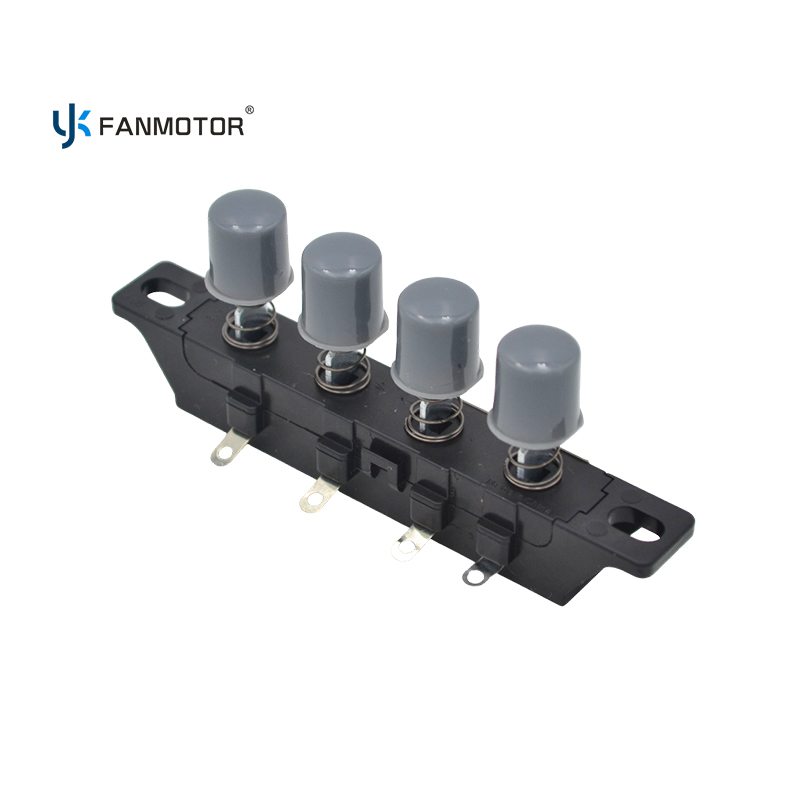 Interruptor de ventilador universal de 3 velocidades y 4 botones | Pieza de repuesto de 250 V CA 1 A