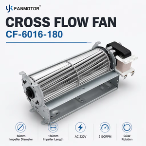 Ventilador tangencial de flujo cruzado de 60x180 mm 23 W para chimeneas y refrigeración de dispositivos electrónicos