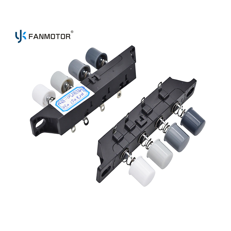 Interruptor de control del ventilador ABS de 3 velocidades y 4 teclas | Interruptor de ventilador con botón pulsador de color personalizado
