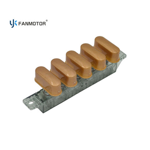 KQ-165C Interruptor de ventilador mecánico tipo piano de 5 teclas y 4 velocidades | 125 V/250 V CA