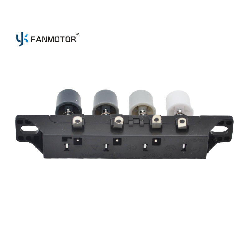 Interruptor de control del ventilador ABS de 3 velocidades y 4 teclas | Interruptor de ventilador con botón pulsador de color personalizado