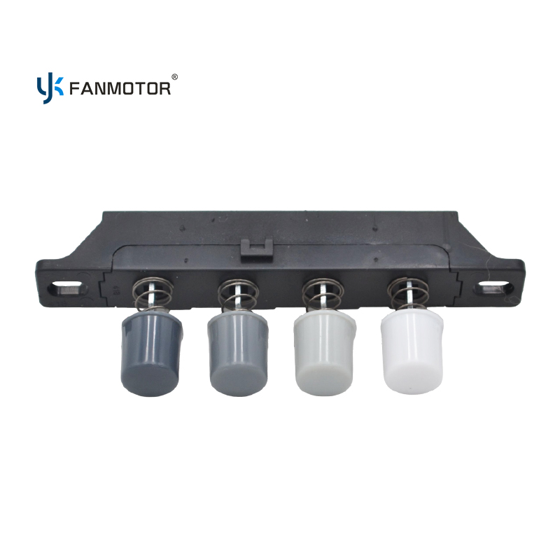 Interruptor de control del ventilador ABS de 3 velocidades y 4 teclas | Interruptor de ventilador con botón pulsador de color personalizado